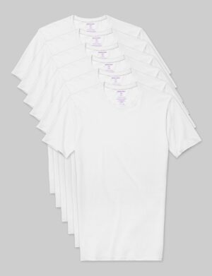Cool Cotton Crew Neck Stay-Tucked Undershirt (6-Pack)