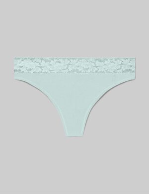 Women's Second Skin Thong, Lace Waist