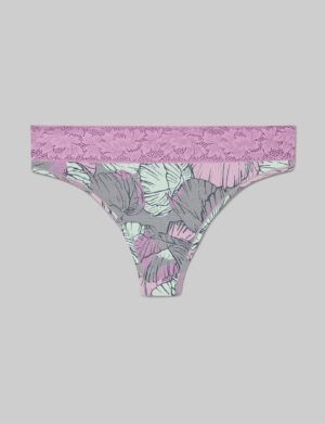 Women's Second Skin Thong, Lace Waist