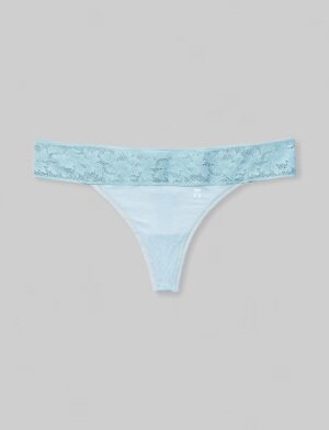 Women's Second Skin Thong, Lace Waist