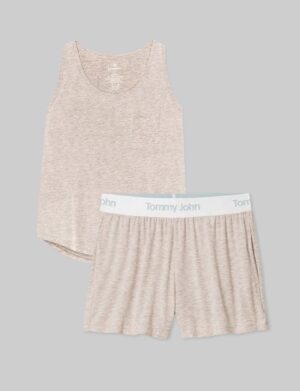 Women's Second Skin Sleep Pocket Tank & Short Set