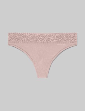Women's Second Skin Thong, Lace Waist