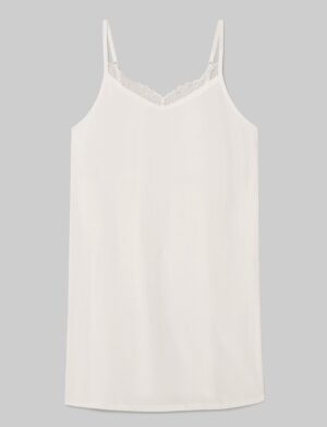 Women's Second Skin Luxe Rib Lace Chemise