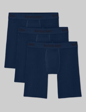 Second Skin Luxe Rib Boxer Brief 8" (3-Pack)