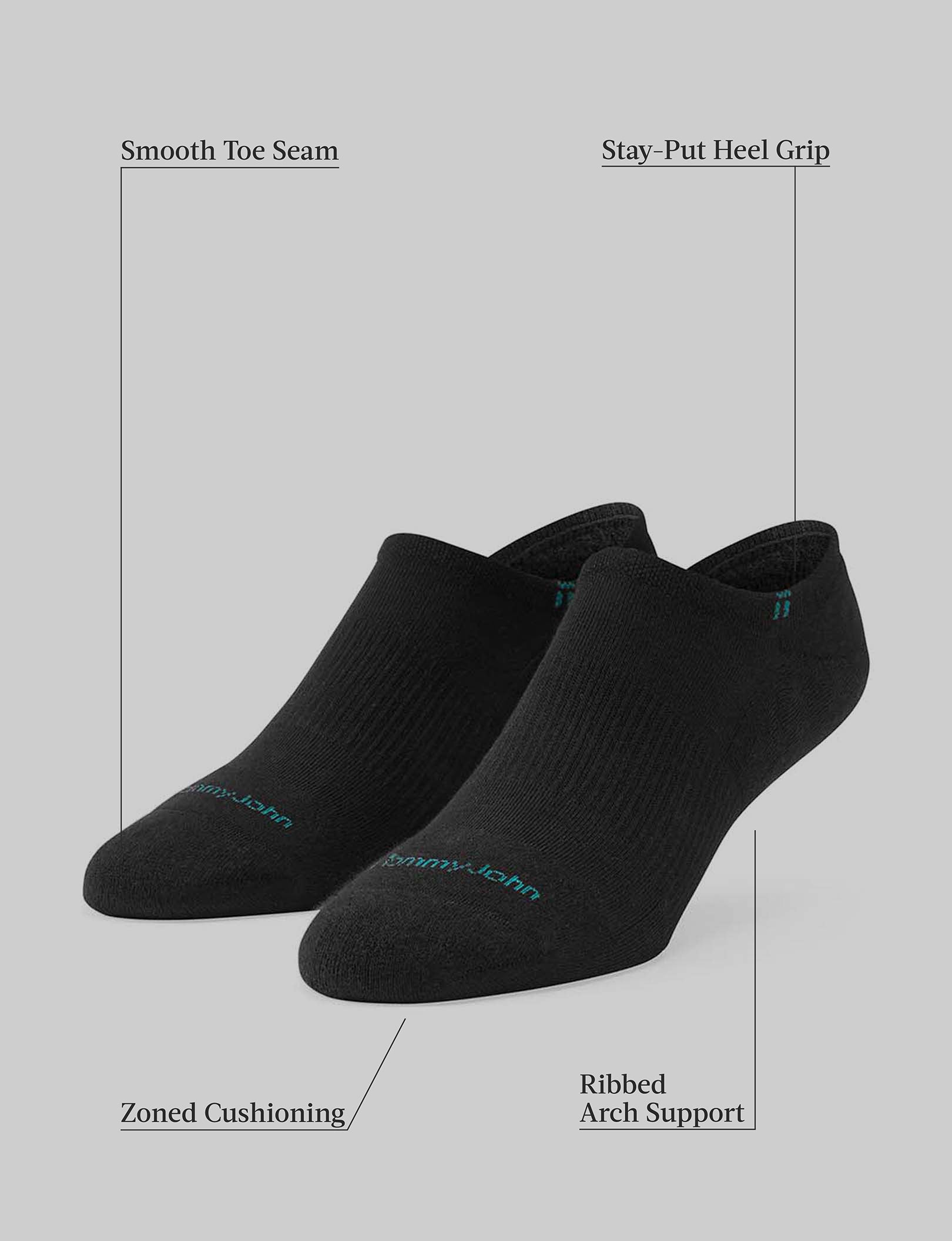 Cushioned No Show Sock (3-Pack) - Image 2